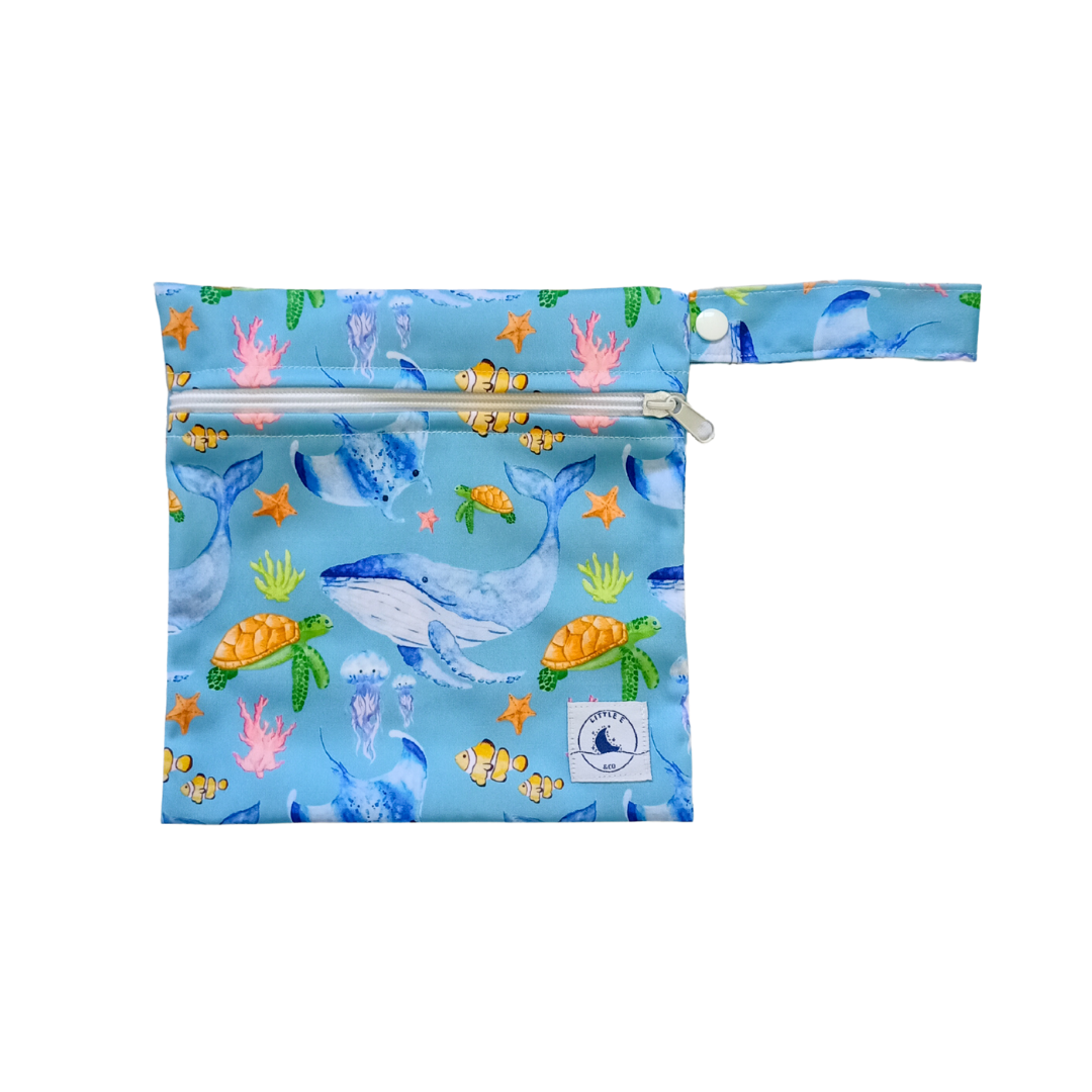 Little E & Co - Reusable Mini Wet Bag | Ocean