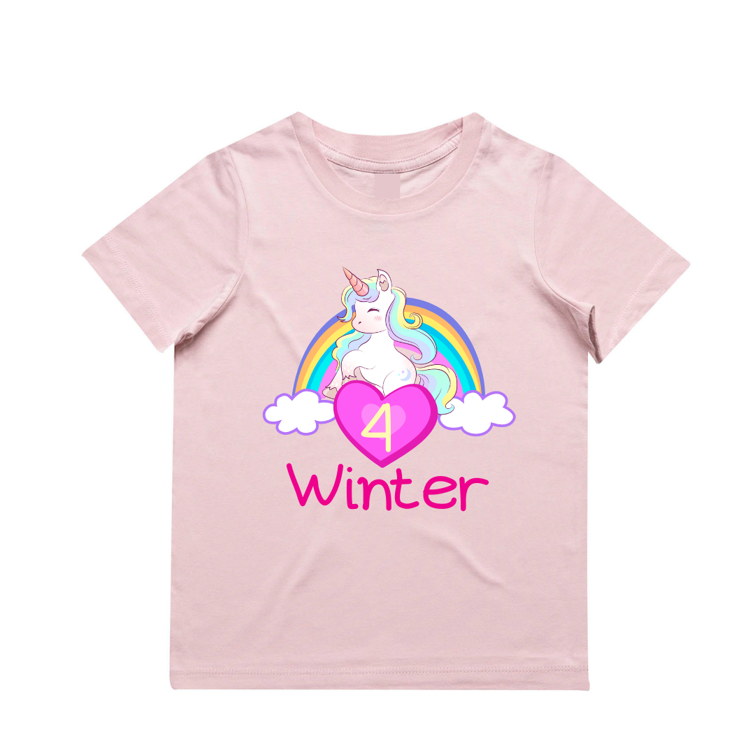 MLW By Design - Personalised Unicorn Birthday Tee | Various Ages & Colours