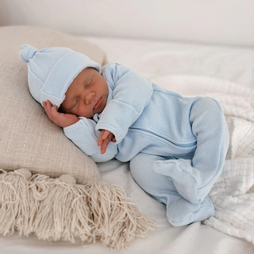 3 Little Crowns - My First Outfit | Onesie & Beanie Set | Baby Blue