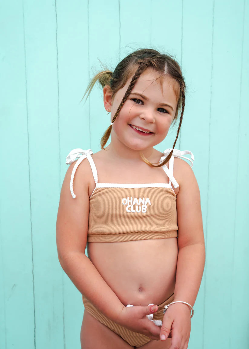 Ohana Club - Rib Ohana Bikini Crop | Nougat