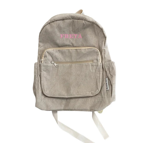 Breezy Co. - Corduroy Backpack Personalised - Sand