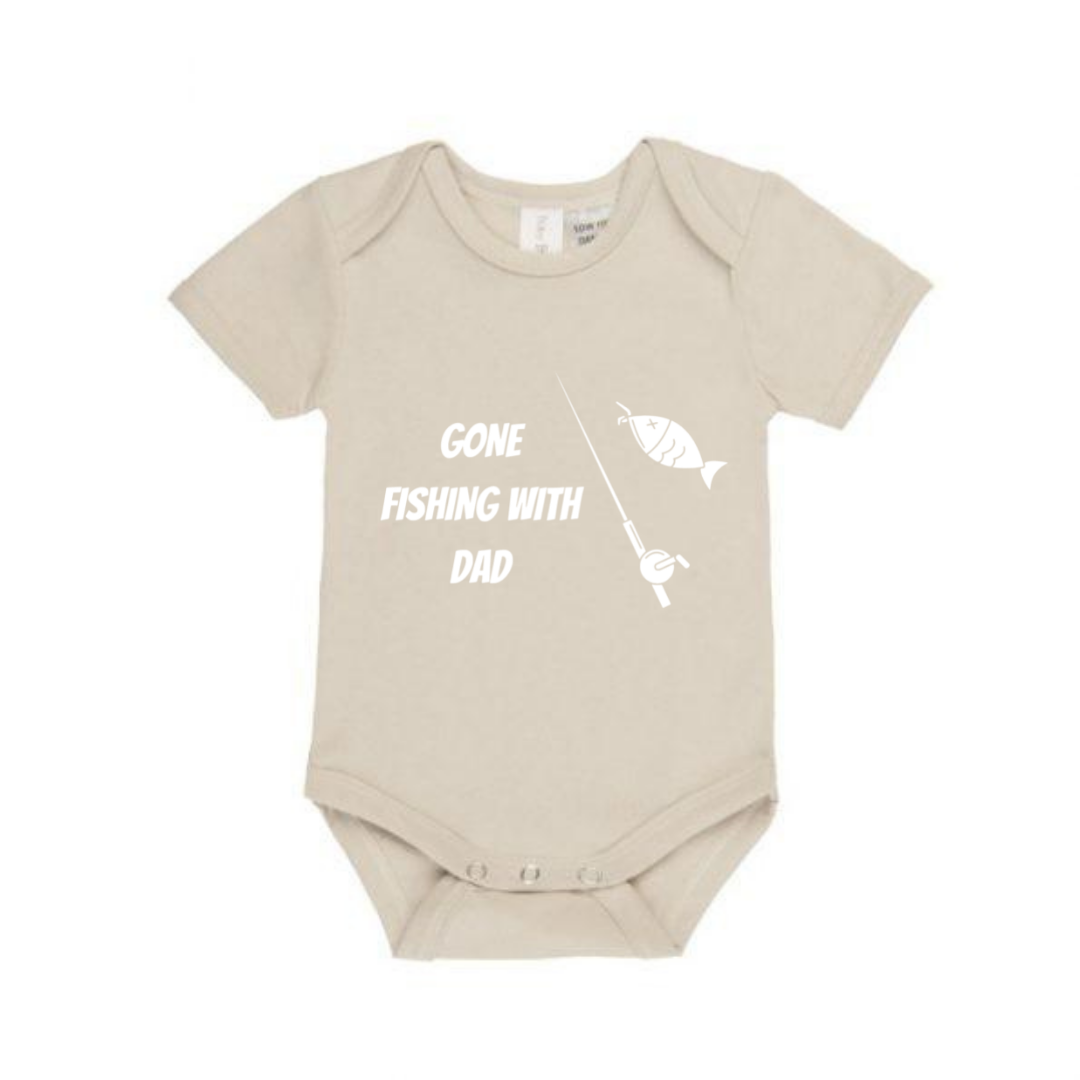 MLW By Design - Gone Fishing with Dad Bodysuit | Sand (CLEARANCE)