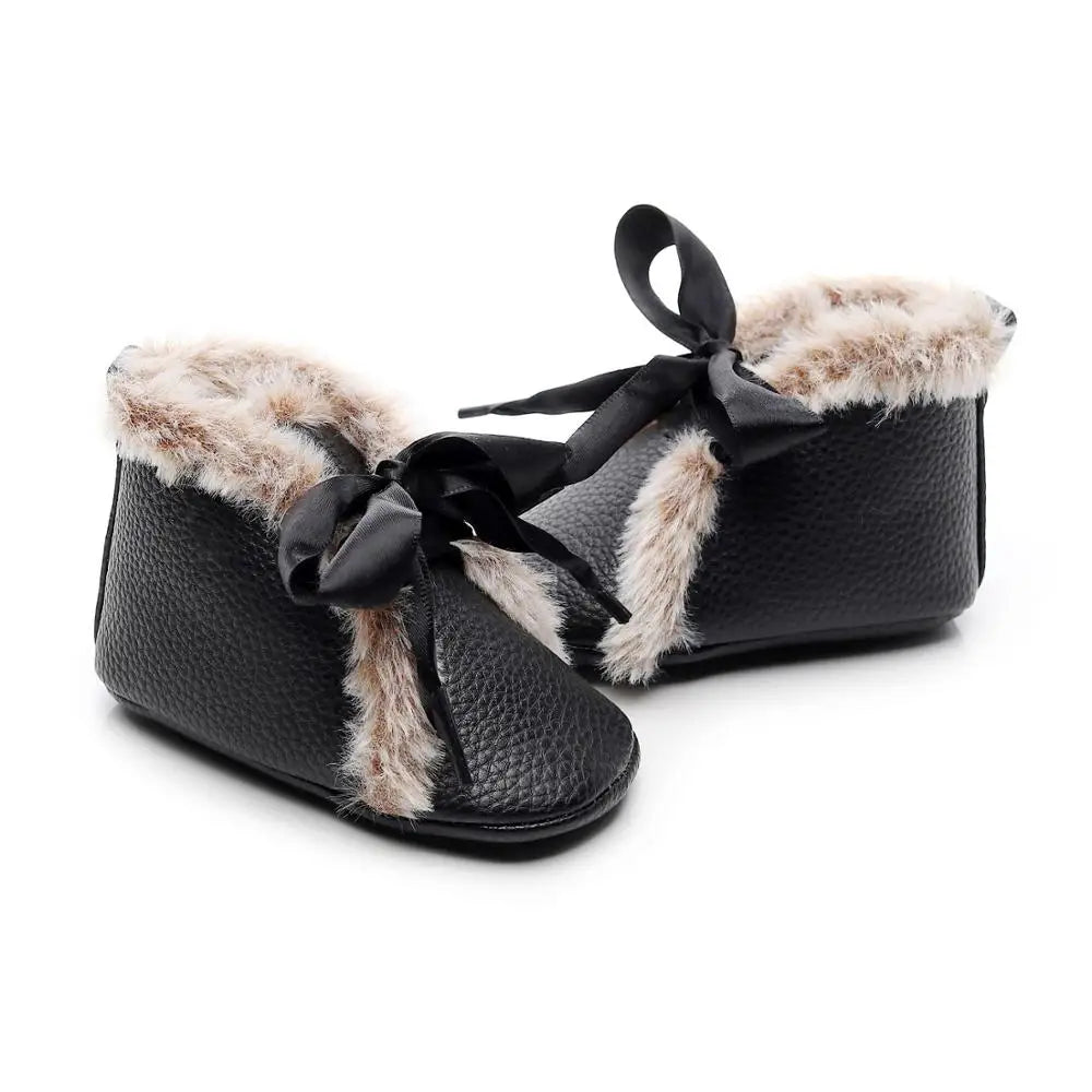 Fluffy Satin Bow Boots | 5 Colours