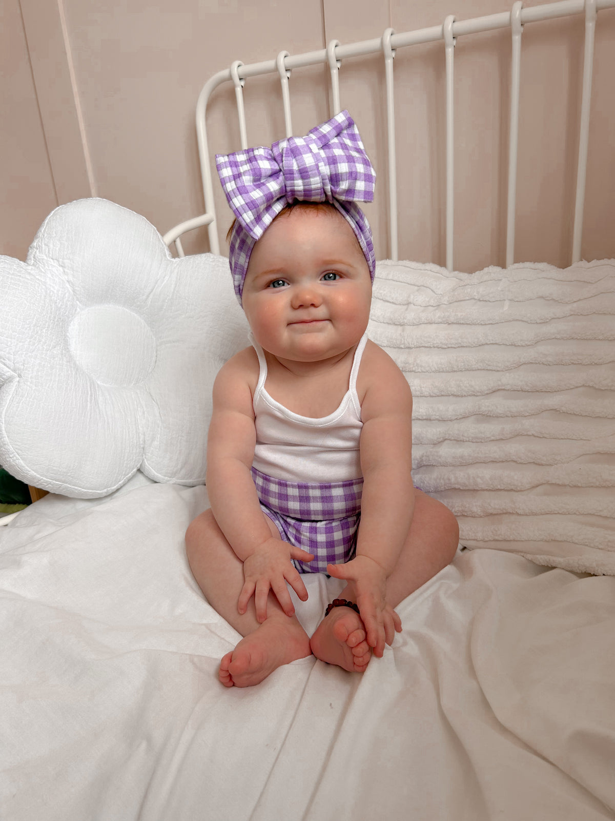 Laci Kay Collective - Handmade Bummies Set | Purple Gingham