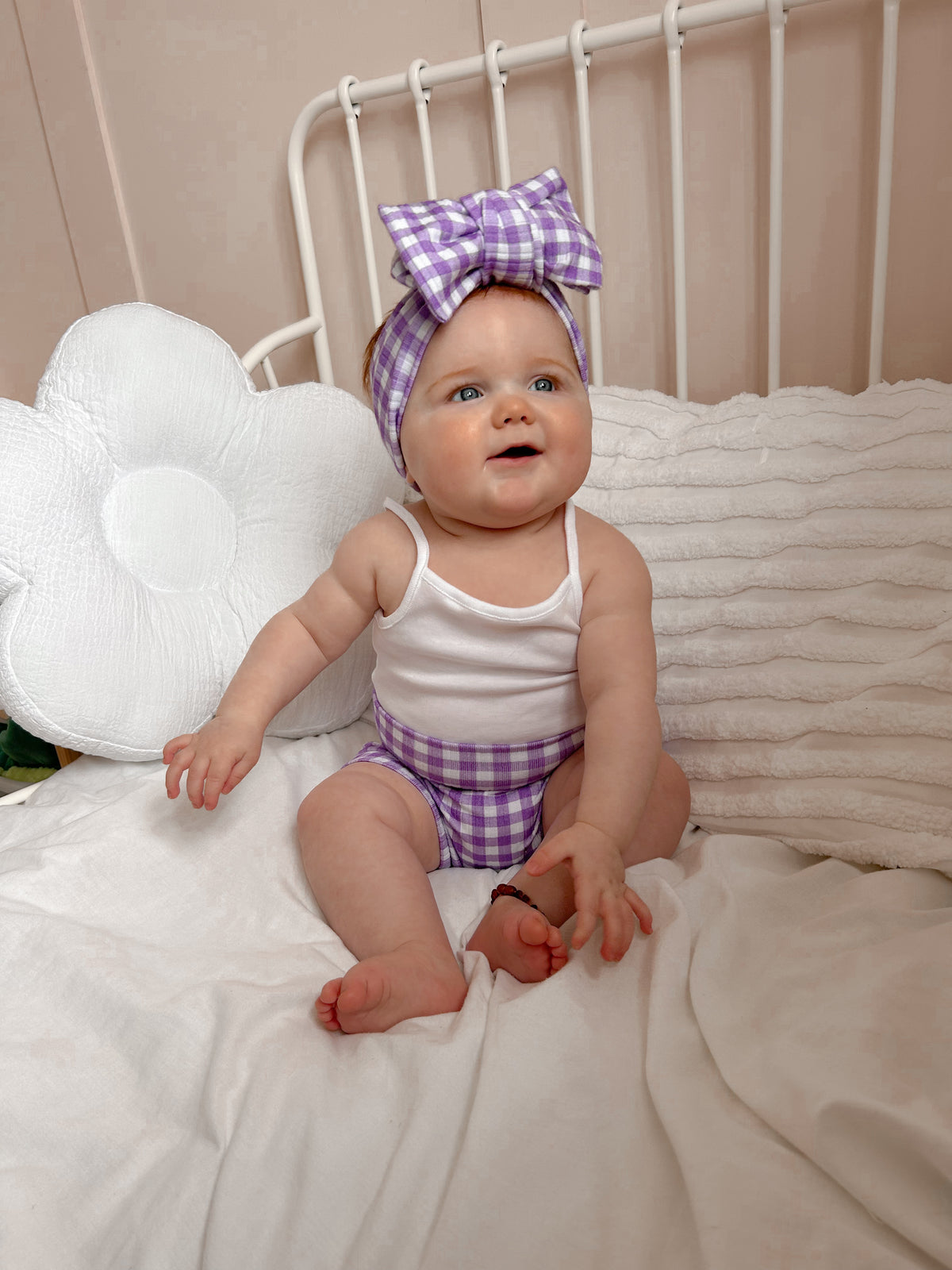 Laci Kay Collective - Handmade Bummies Set | Purple Gingham