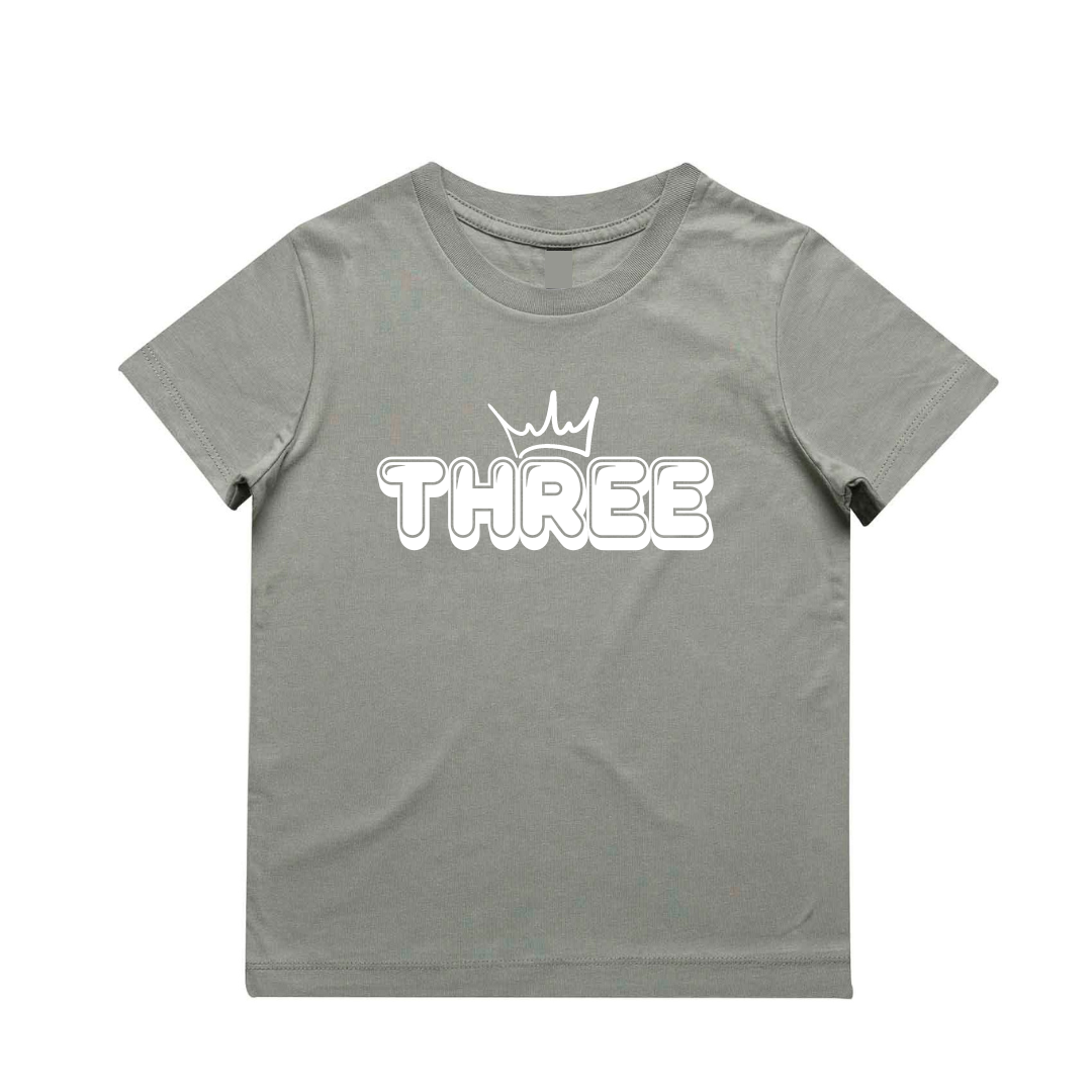 MLW By Design - Personalised Crown Birthday Tee | Various Ages & Colours