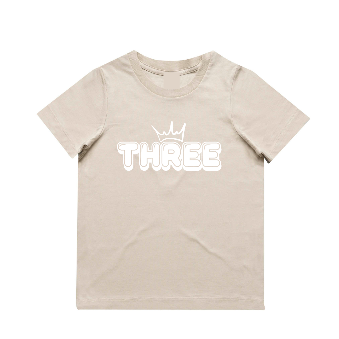 MLW By Design - Personalised Crown Birthday Tee | Various Ages & Colours