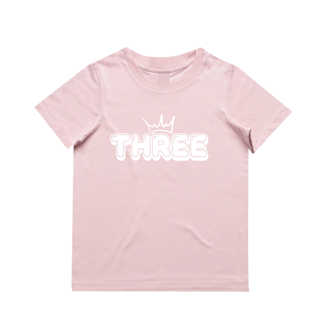 MLW By Design - Personalised Crown Birthday Tee | Various Ages & Colours