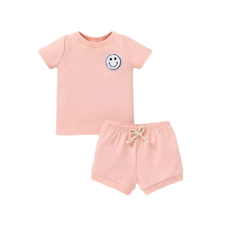 Smiley Face Shorts Set | Various Colours