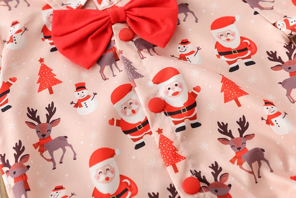 Bow Tie Christmas Romper | 3 Colours