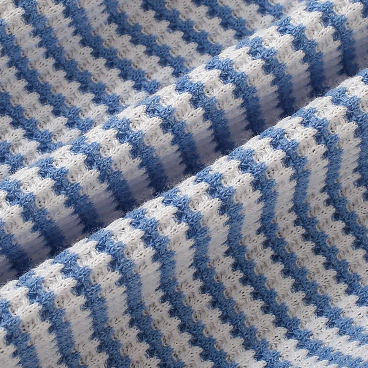 Waffle Stripe Pocket Set | Blue