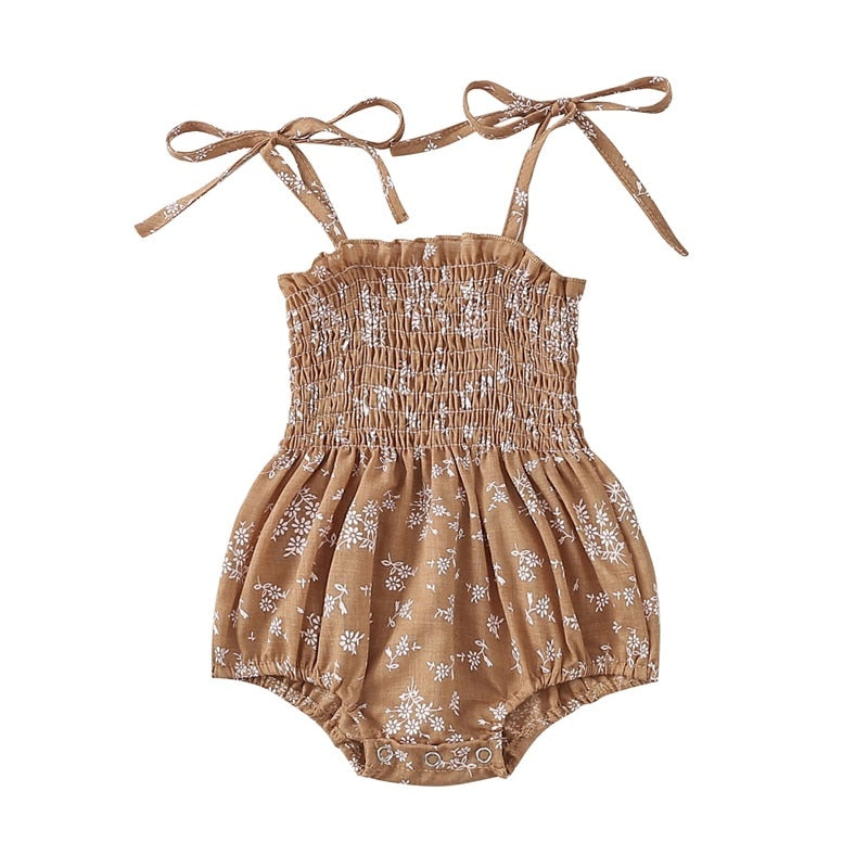 Brown Florals Dress or Romper