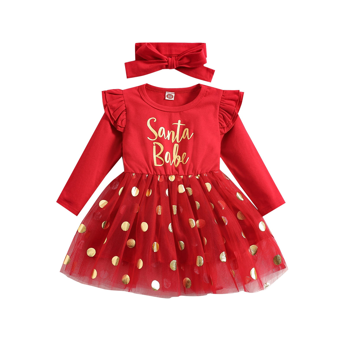 Santa Babe Dress & Matching Headwrap