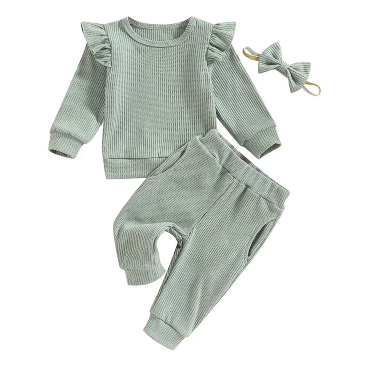 Oakleigh Ribbed Set | Sage