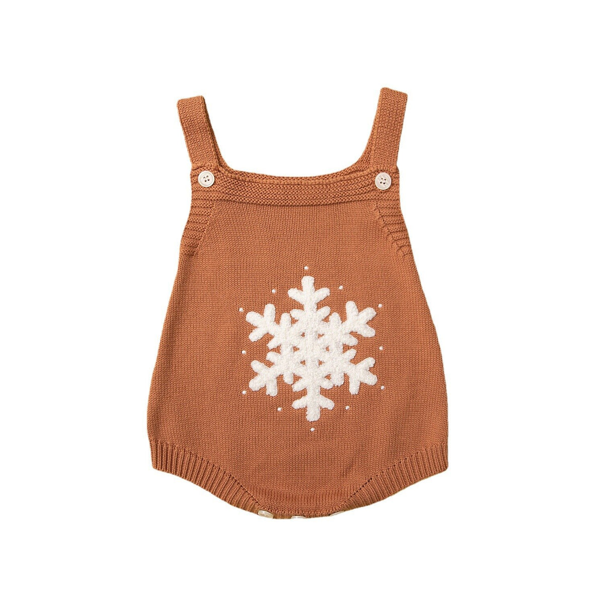 Christmas Knit Romper | Brown