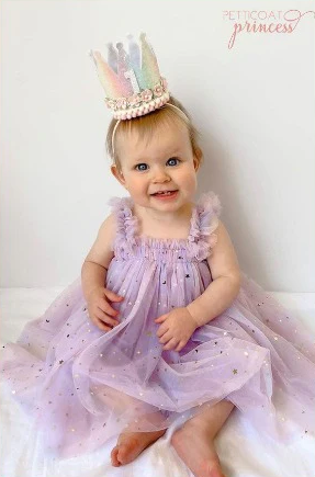 Petticoat Princess - Lilac Rainbow Sparkle Dress