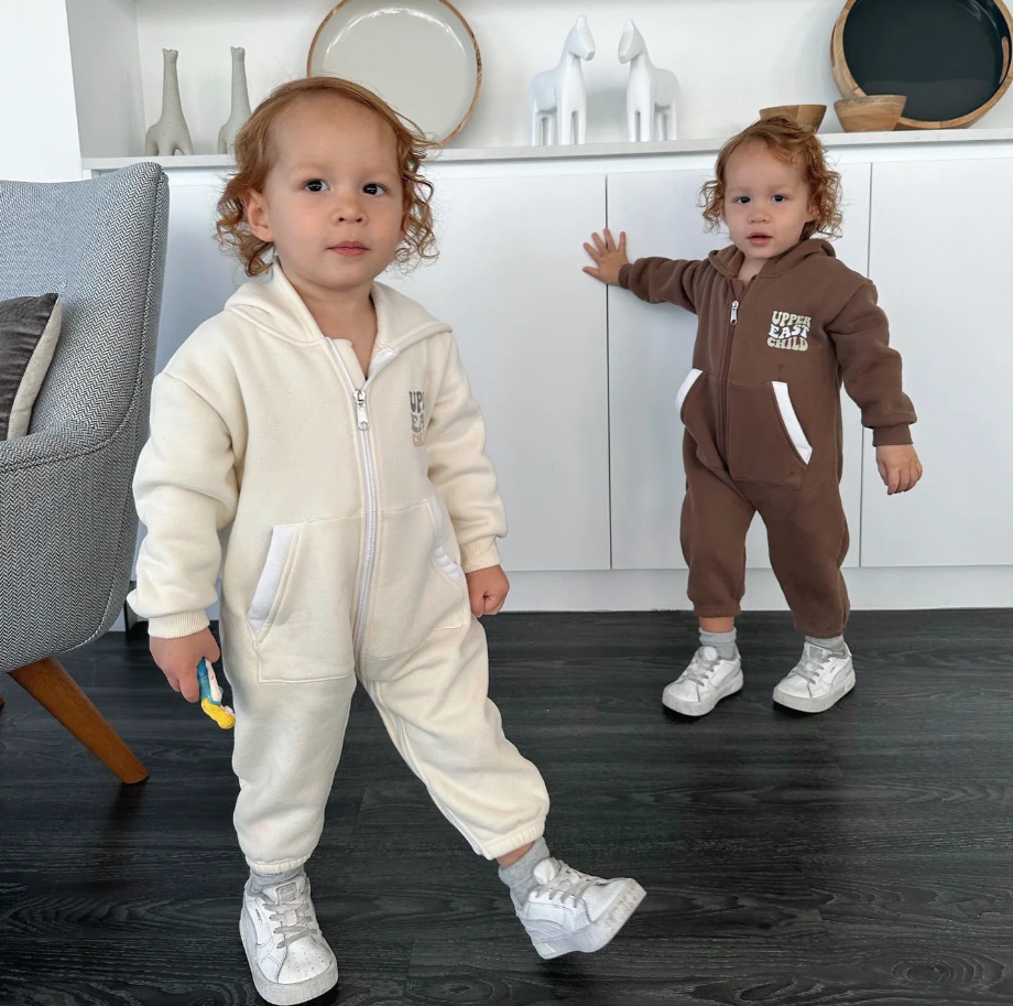 Upper East Child - Brown Tracksuit Onesie