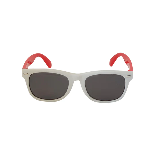 Cruzy Crowns - KIDS SUNGLASSES - WHITE/ RED