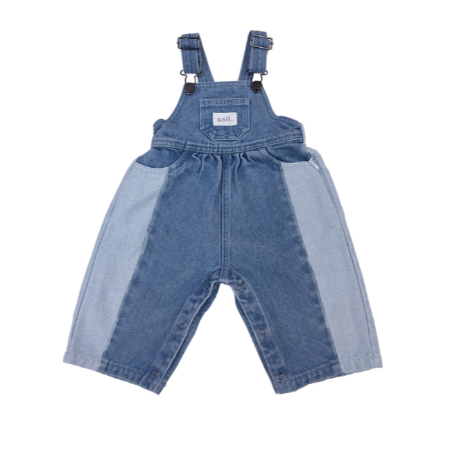 Soll. The Label - Kids Two-Tone Denim Overalls