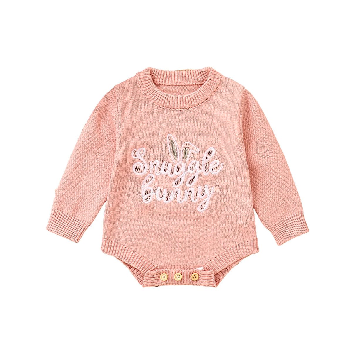 Snuggle Bunny Knit Romper | Pink