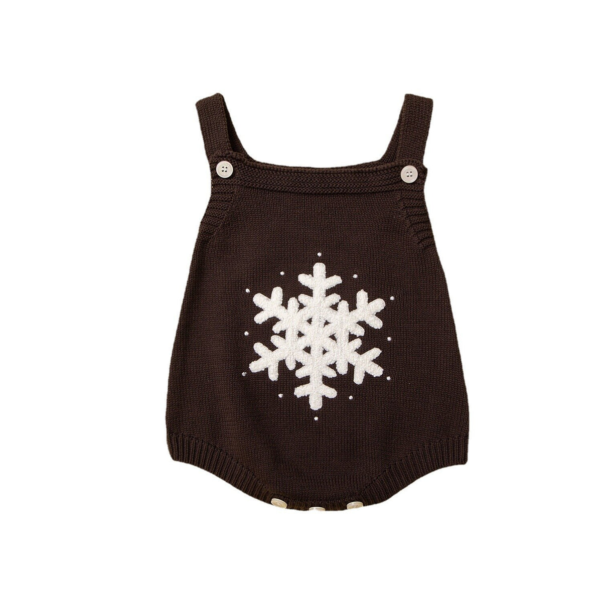 Christmas Knit Romper | Dark Brown