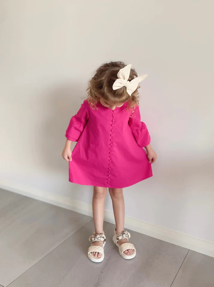 Small Land - Sienna Raspberry Rose Dress