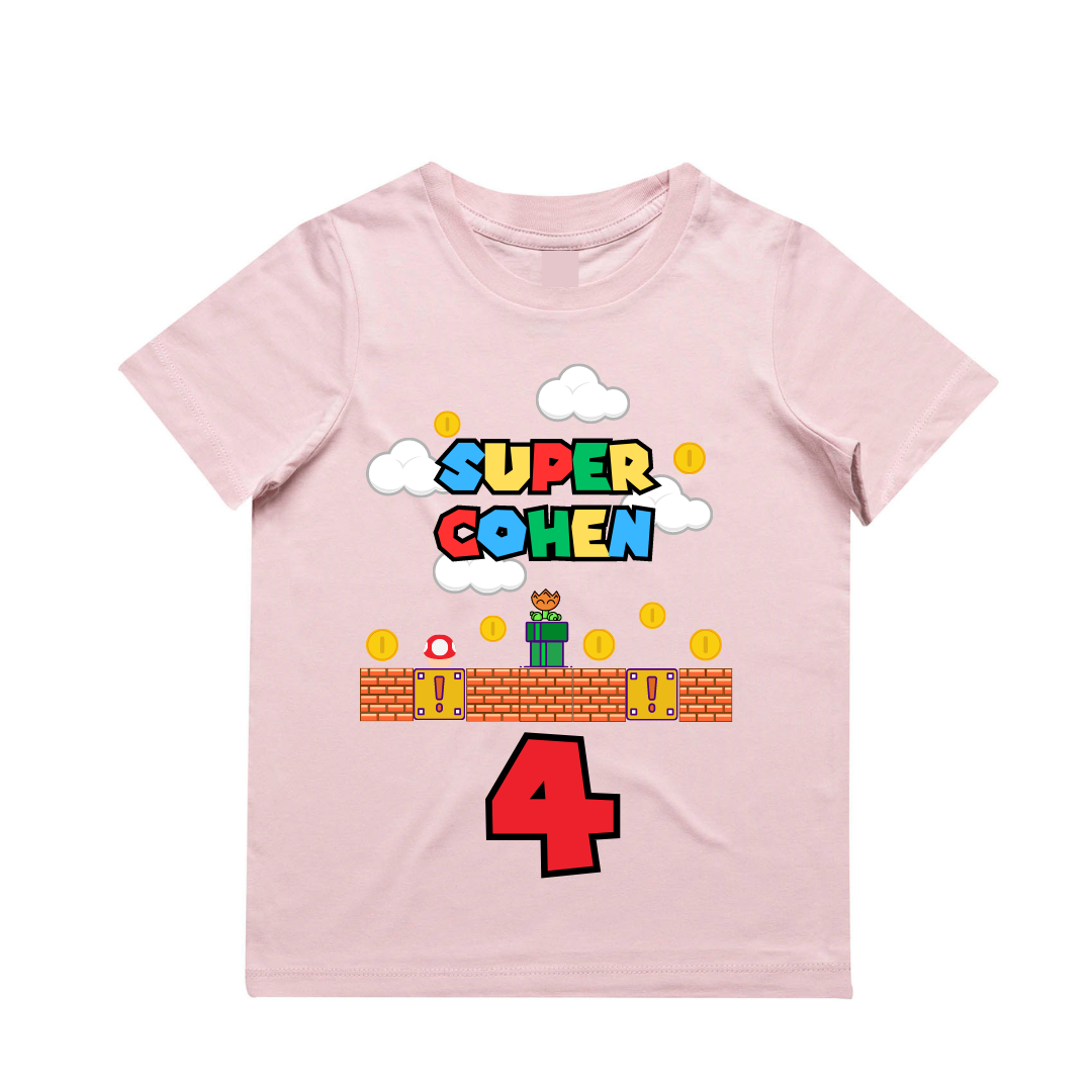 MLW By Design - Personalised SUPER Birthday Tee | Various Ages & Colours