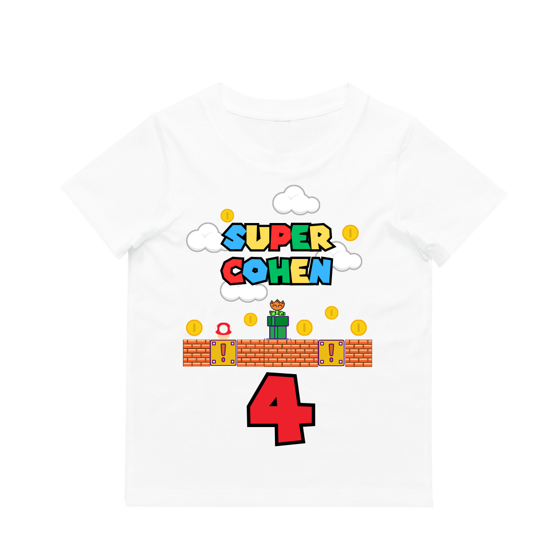 MLW By Design - Personalised SUPER Birthday Tee | Various Ages & Colours