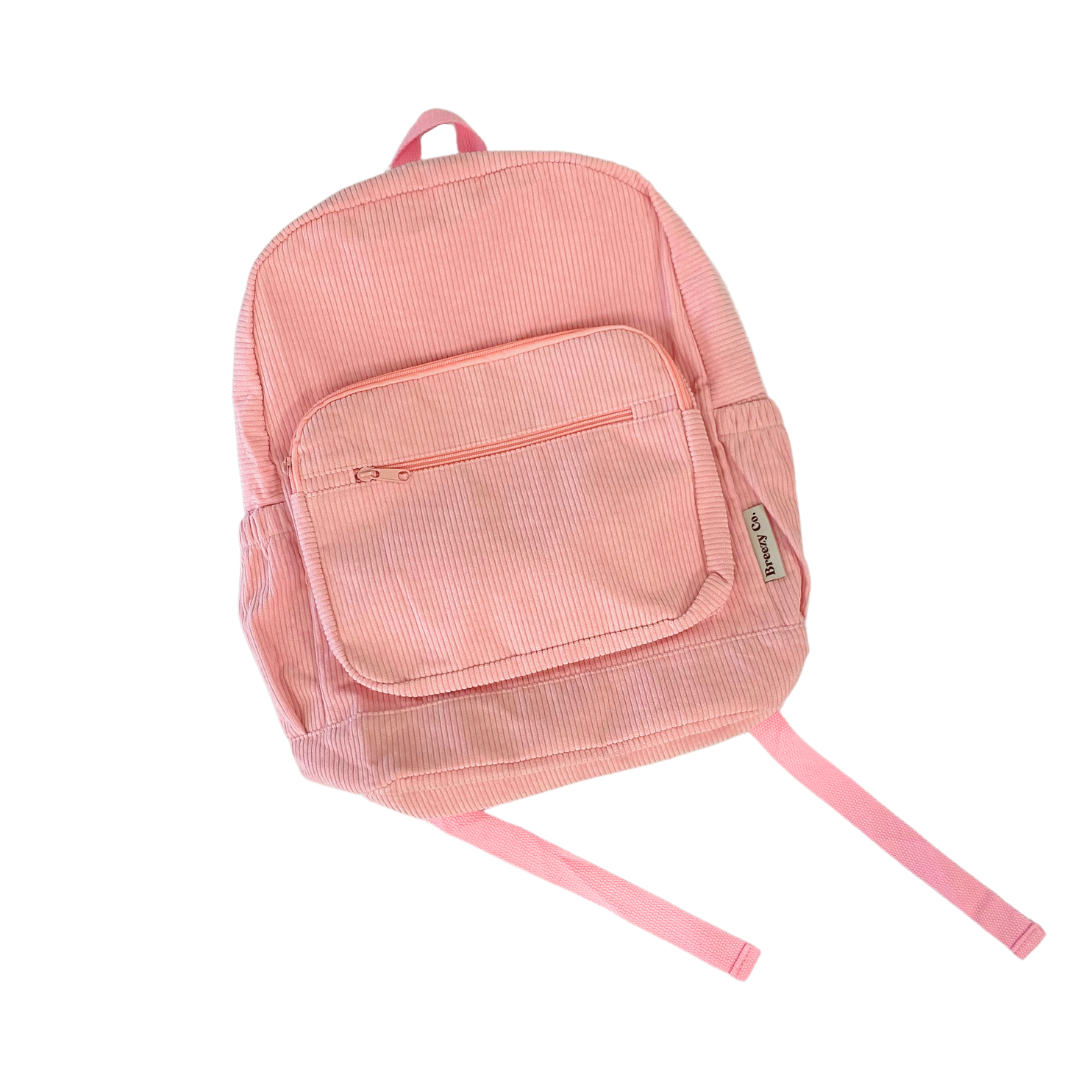 Breezy Co. - Corduroy Backpack Personalised - Pink