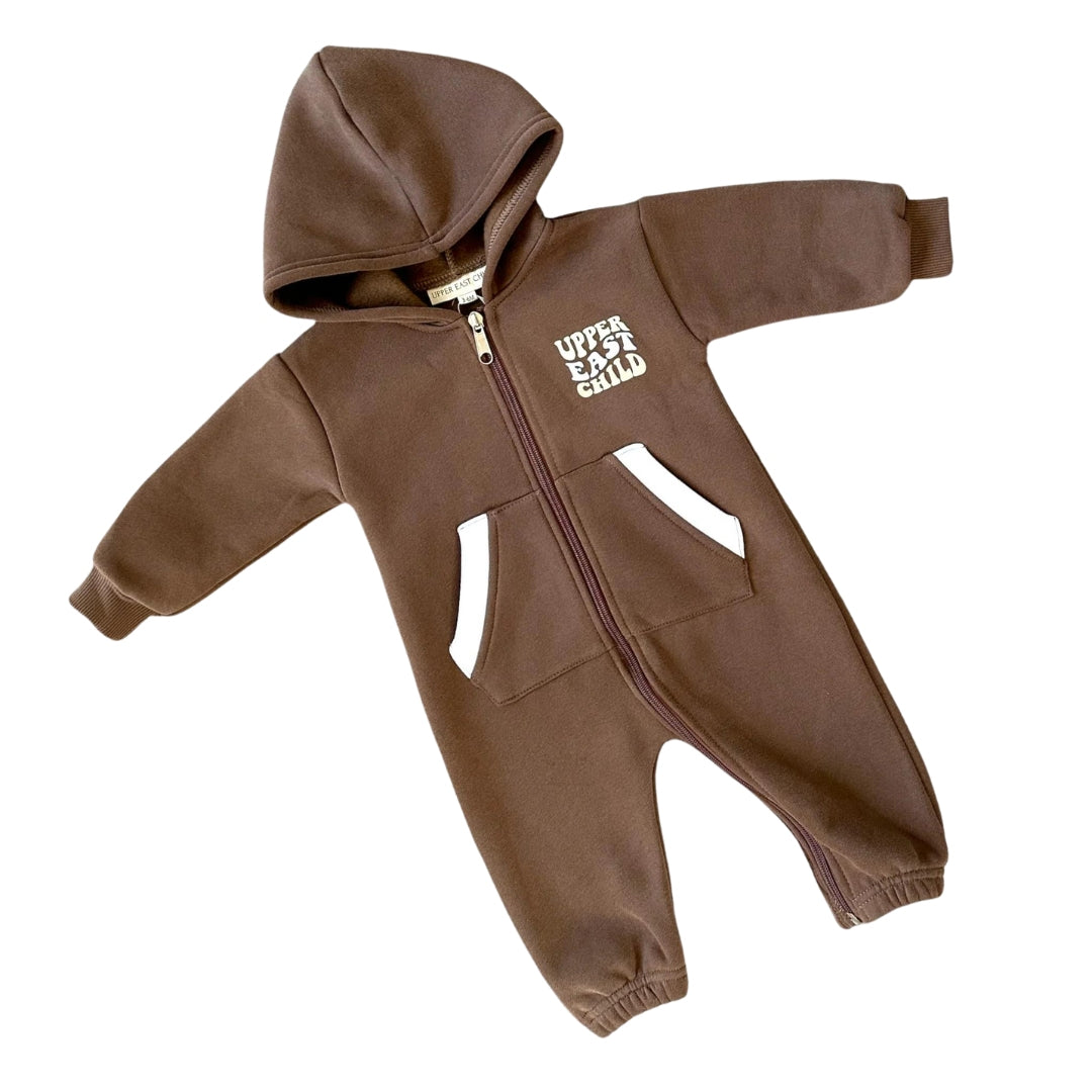 Upper East Child - Brown Tracksuit Onesie