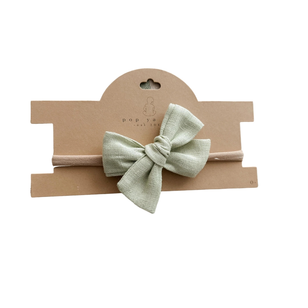 Pop Ya Tot - Baby Bow Headband | Pistachio