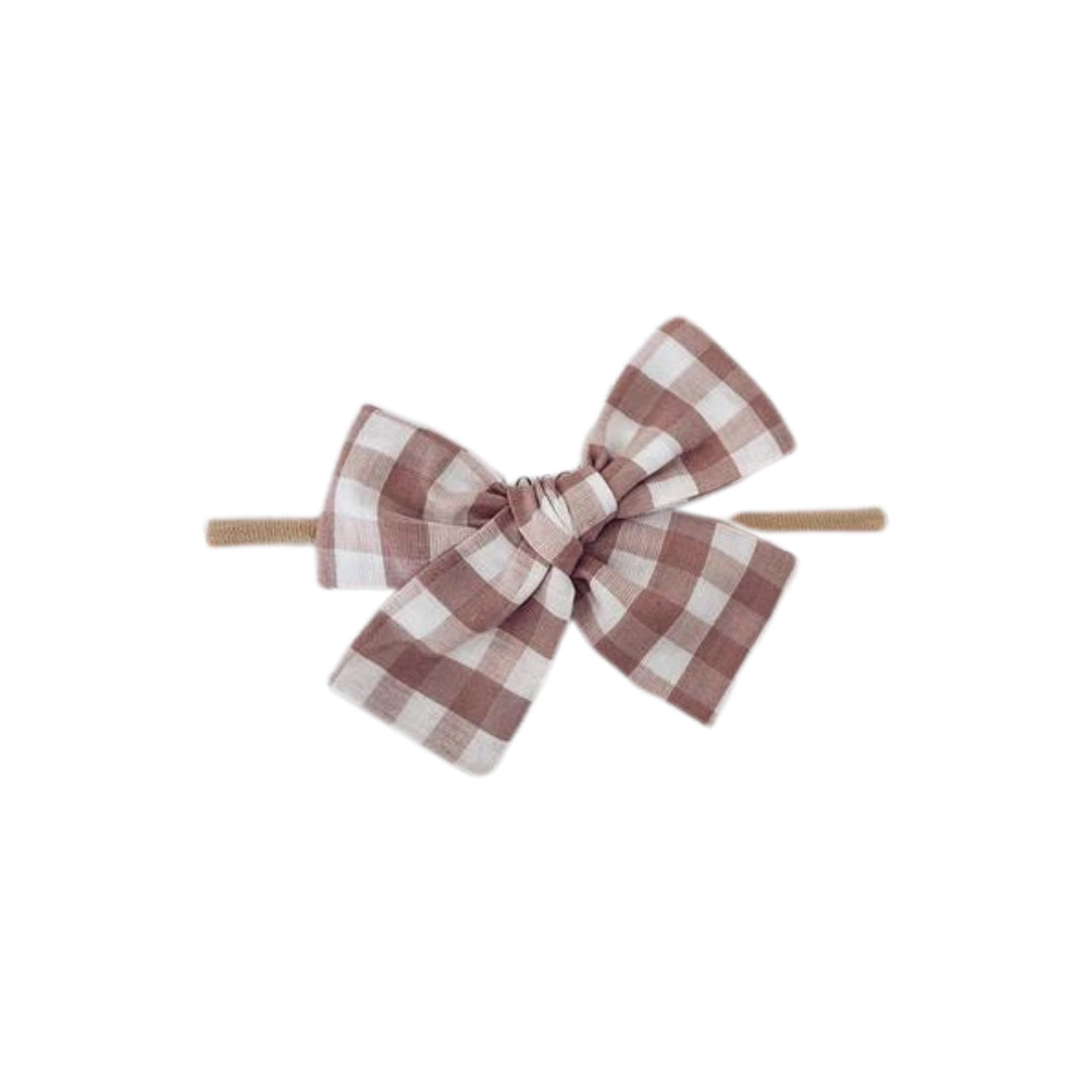 Adorable The Label - Large Bow | Gingham Rose