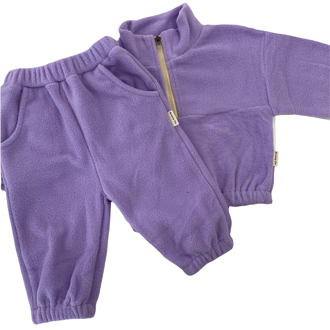 Breezy Co. - Fluffy Tracksuit Set | Lilac