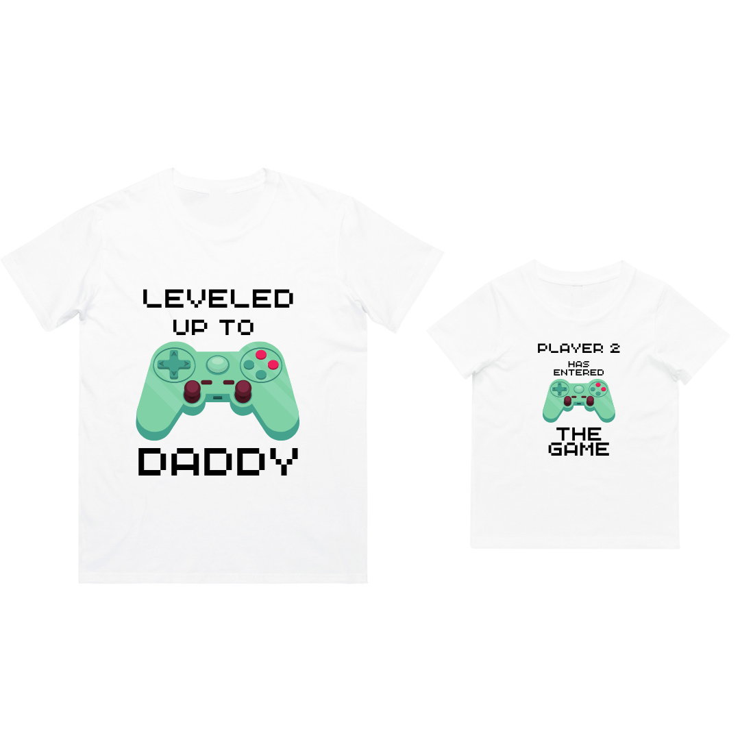 MLW By Design - Matching Video Game Dad & Kid Tees | Various Colours