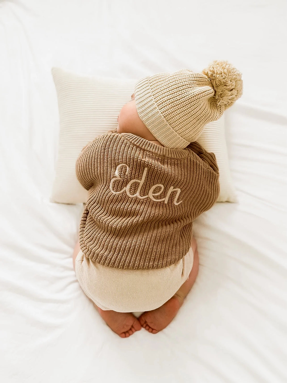 Little Zemi - Knit Jumper Chocolate | Personalised