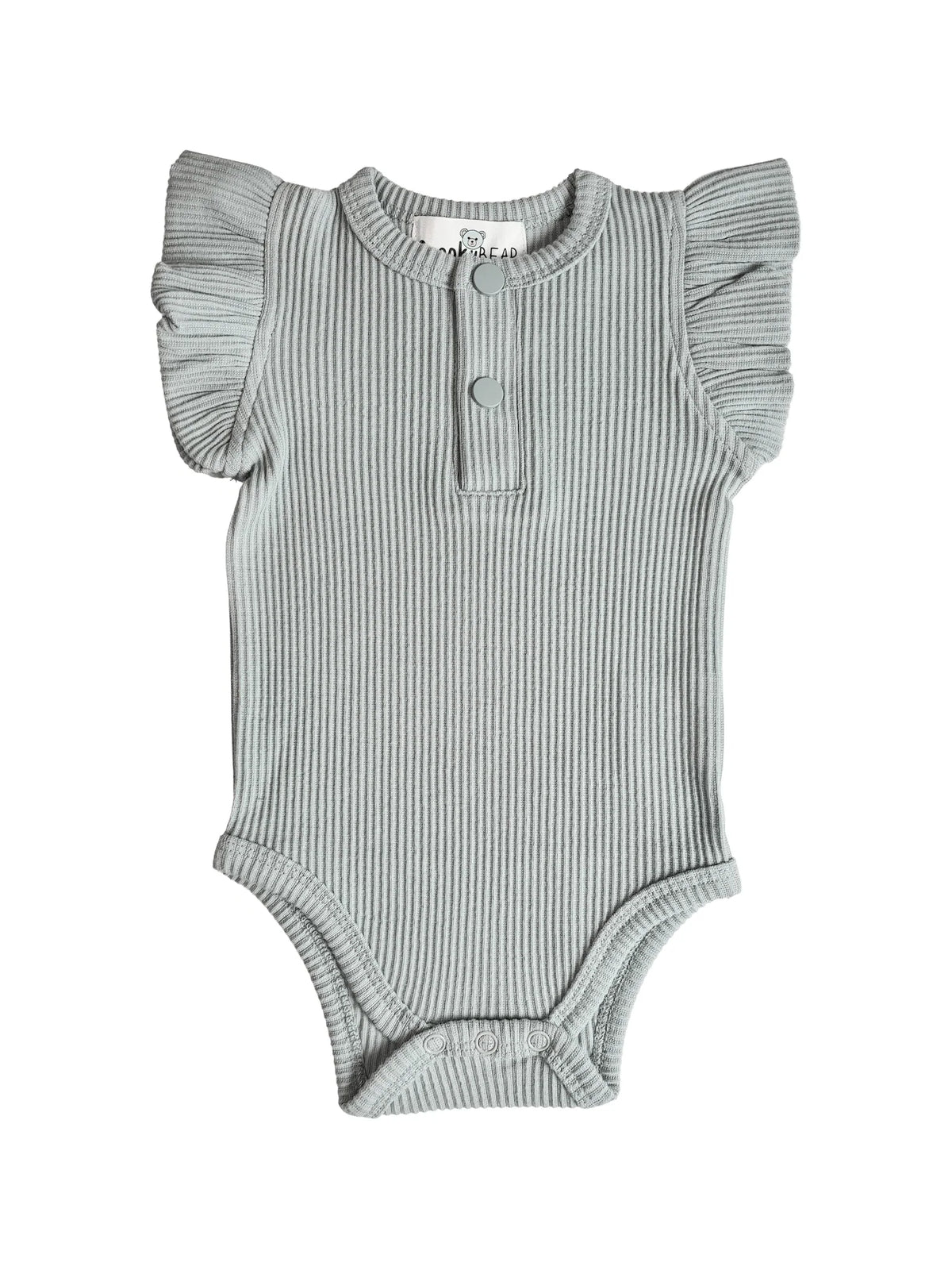 Snooky Bear - Frilly Short Sleeve Bodysuit | Slate