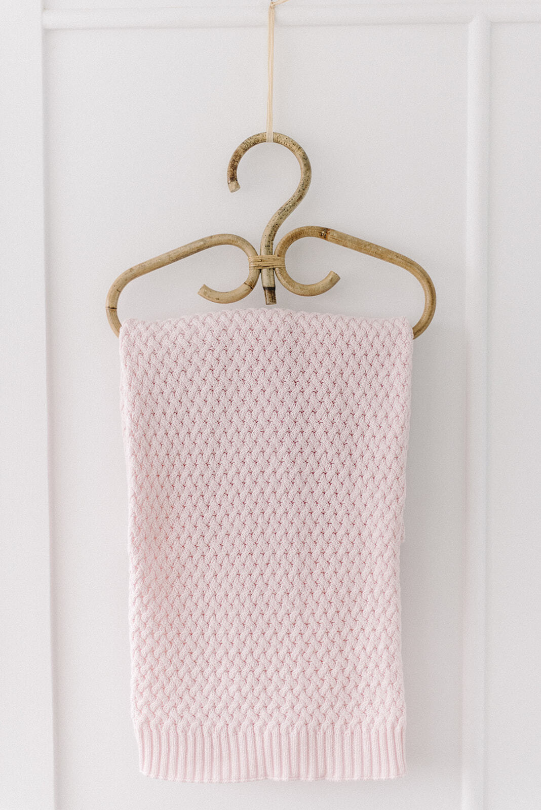 Snuggle Hunny Kids - Diamond Knit Baby Blanket | Blush Pink