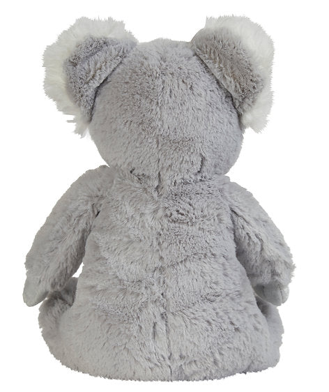 Timber Tinkers - Personalised Koala Plush - Grey Floral Letter