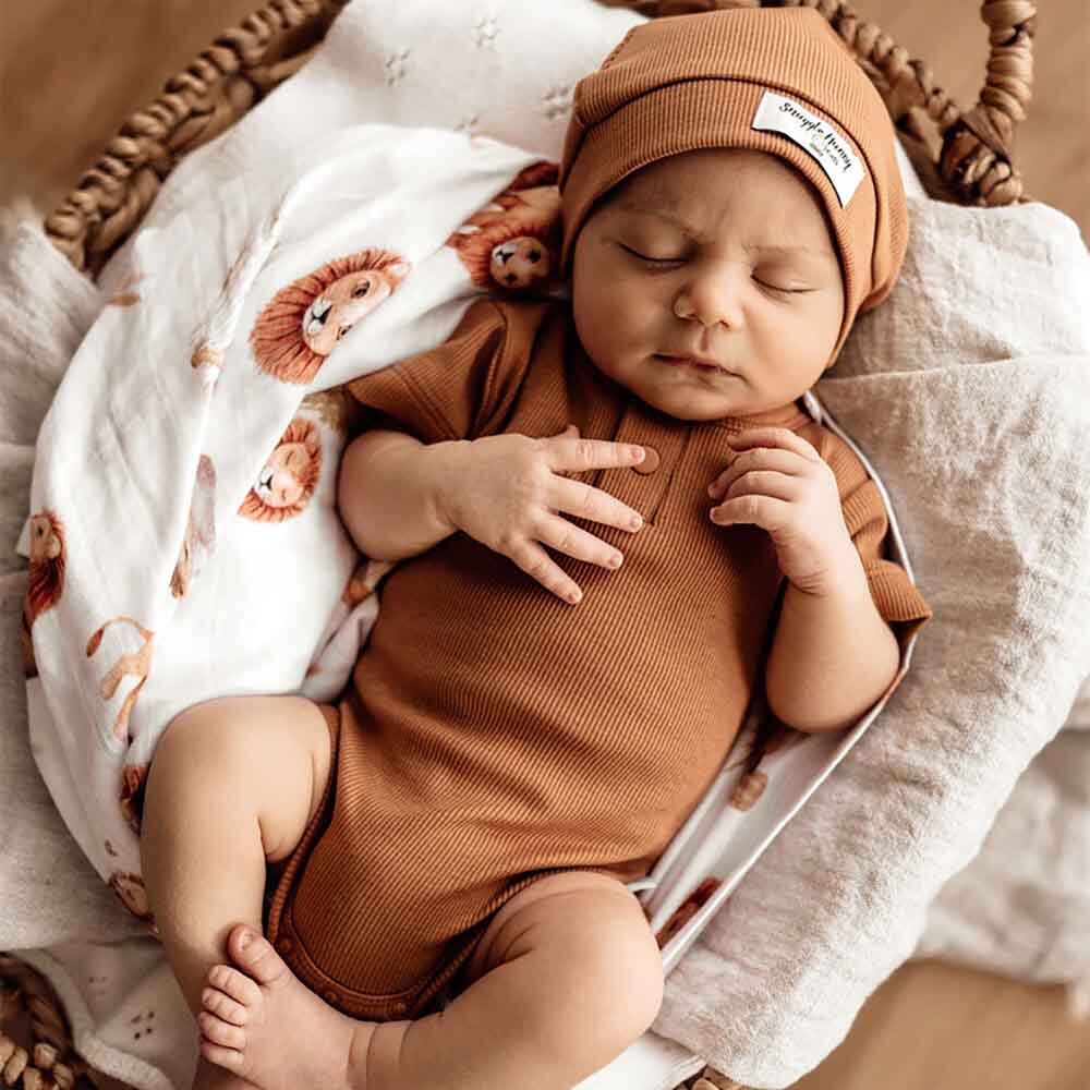 Snuggle Hunny Kids - Chestnut Short Sleeve Organic Bodysuit