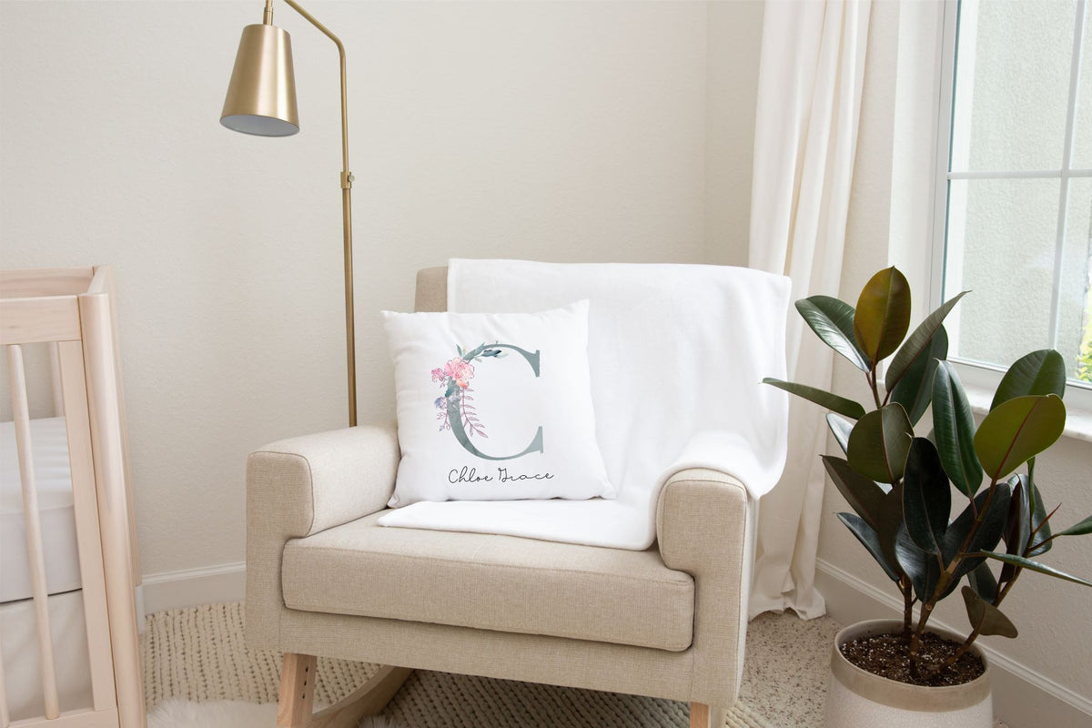 Timber Tinkers - Personalised Pillow Case | Floral Letter