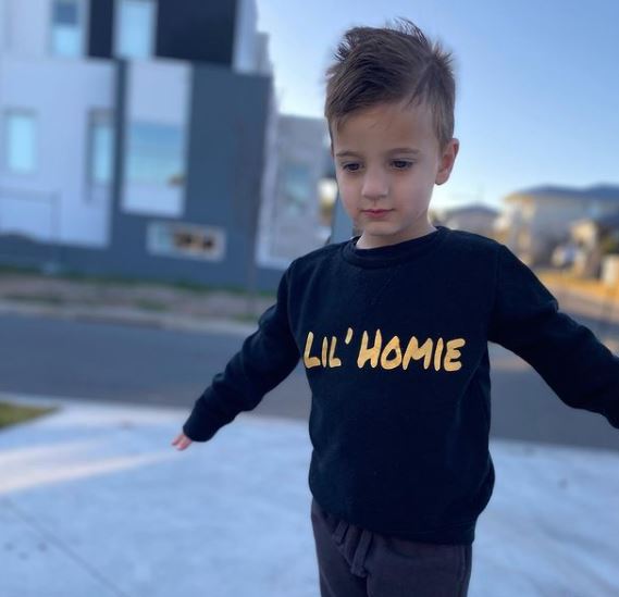 MLW By Design - Lil’ Homie Fleece Crew - Gold Print *LIMITED EDITION*