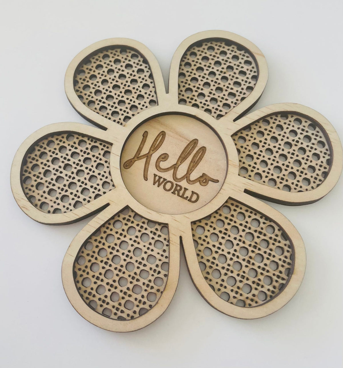 Timber Tinkers - Rattan Flower Sign