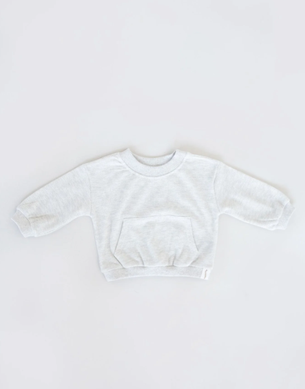 All Fenix - Mini Waffle Crew Jumper | Grey