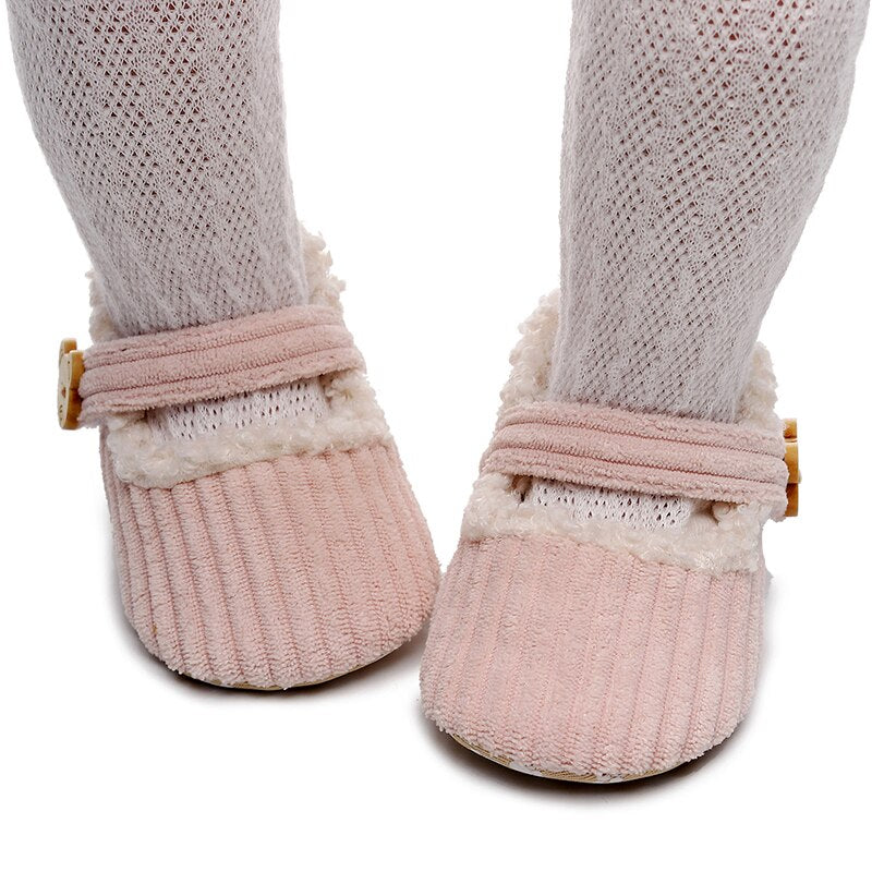 Fluffy Teddy Slippers | Pink