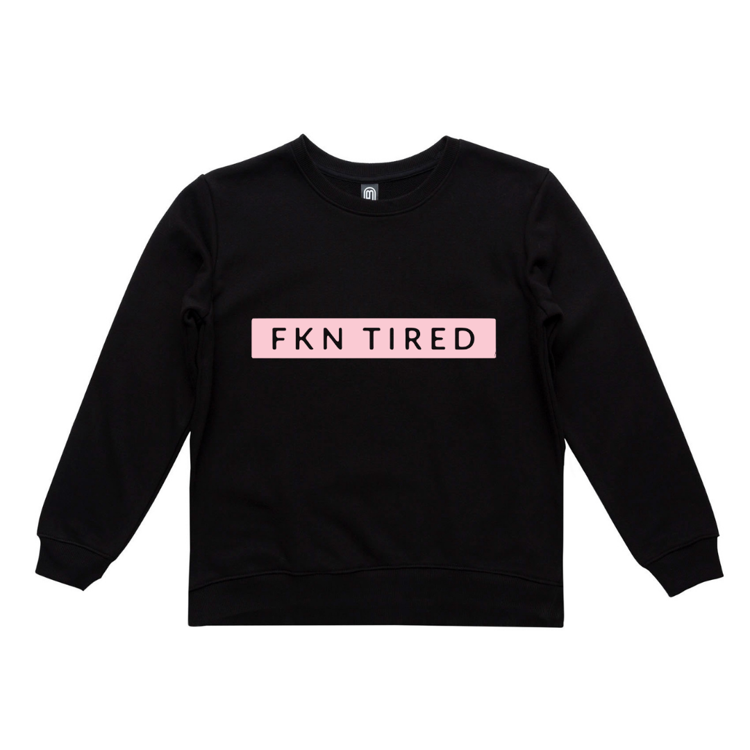 MLW By Design - FKN Tired Adult Crew | Black