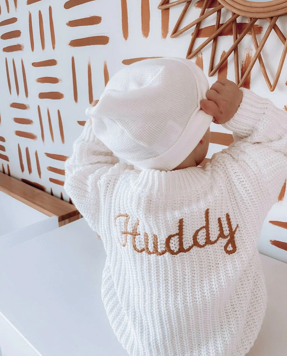 Little Zemi - Knit Jumper Pure White | Personalised