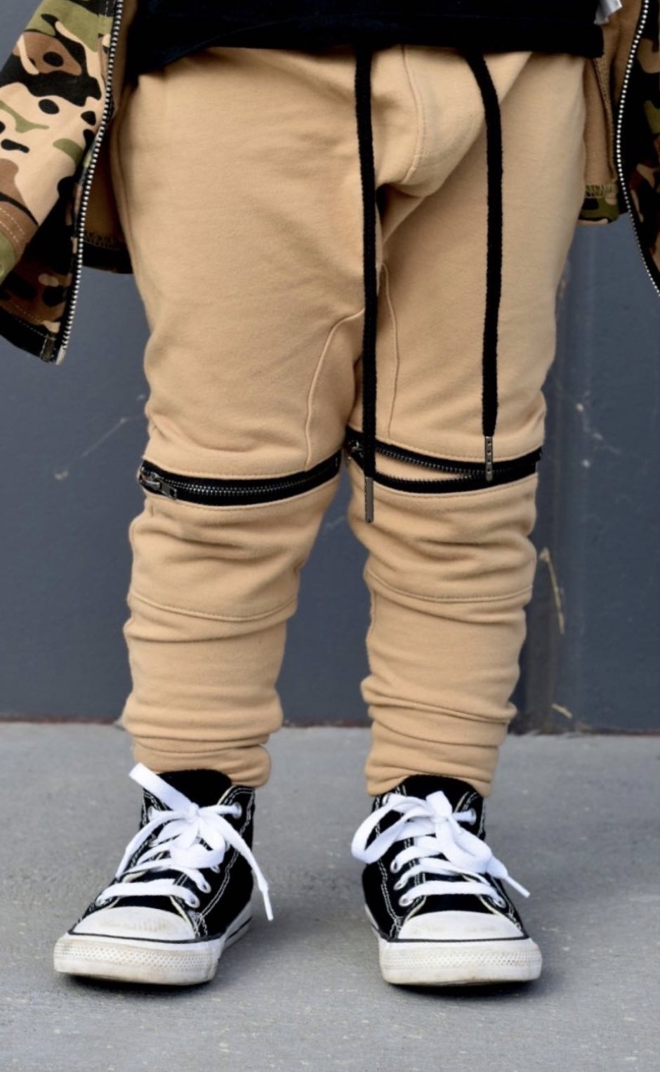 Ballerinas and Boys - Caramel Zip Joggers