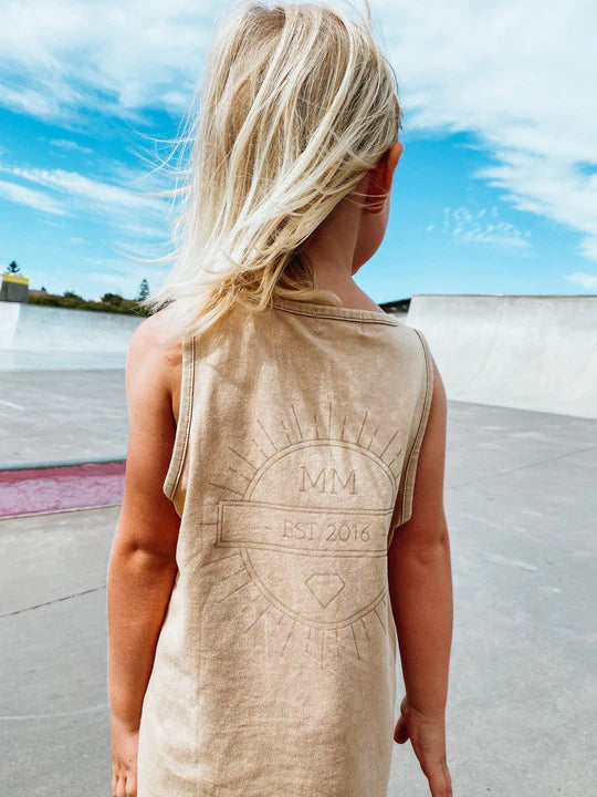 Mini Maxwell - Mocha Stonewashed Singlet