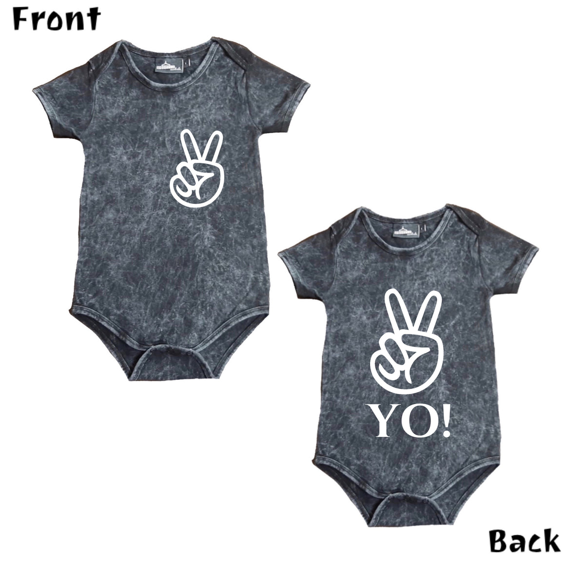 MLW By Design - Peace Yo! Stonewash Bodysuit (CLEARANCE)