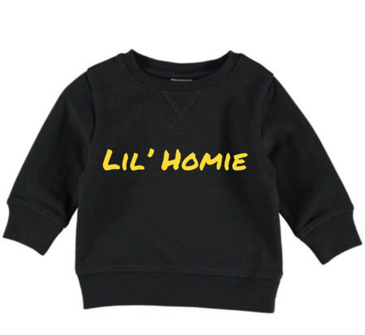 MLW By Design - Lil’ Homie Fleece Crew - Gold Print *LIMITED EDITION*